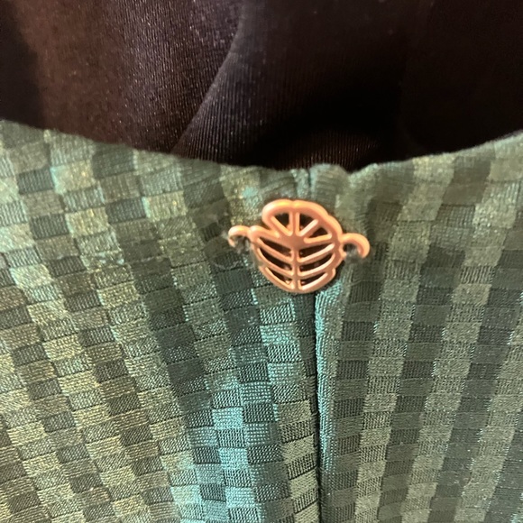 Estivo Strapless Control Green Check Swimsuit- Med - Picture 8 of 11